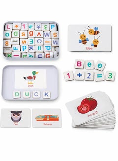 Educational Toy Set, Magnetic Letters Numbers Alphabet, Fridge Magnets, ABC 123, Preschool Learning Spelling Counting, Uppercase Lowercase Math, for 3 4 5 Years Kid Toddler