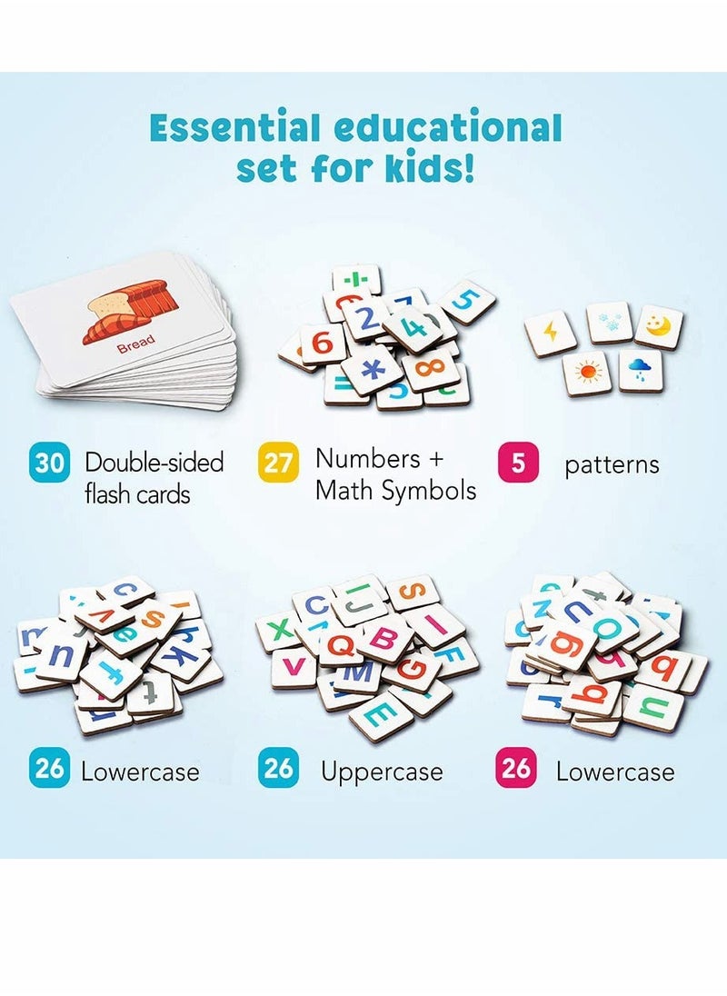 SYOSI - Educational Toy Set, Magnetic Letters Numbers Alphabet, Fridge Magnets, ABC 123, Preschool Learning Spelling Counting, Uppercase Lowercase Math, for 3 4 5 Years Kid Toddler - Image 1