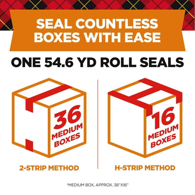 Scotch  Scotch Long Lasting Storage Shipping Packaging Tape, 1.88" x 38.2 yd, 1 Roll with Dispenser (3650S-RD-ESF)  - Image 3