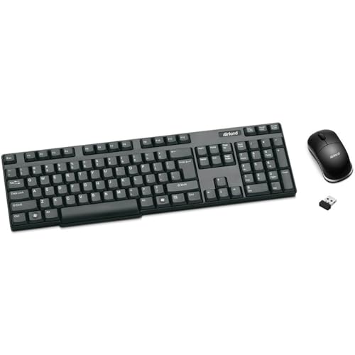 Inland ProHT 2.4Ghz Wireless Optical Mouse/Keyboard Combo (70119), 104 Keys Keyboard & Optical Mouse for PC Laptop Desktop, Windows 7/8 / 10 / XP/Vista, 2-in-1 USB Receiver, Black - Image 2