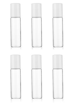6 PCS Essential Oil Roller Bottles, 5ml Glass Bottle, with Stainless Steel Roller Balls and Caps, Leakproof Perfume Bottles, Glass Essential Oil Roller Bottles, for Body Care