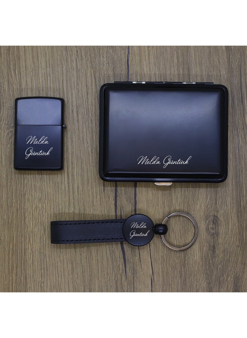 Ada Lazer - Personalized Hımym Metal Plate, Zippo Lighter and Keychain Set - Image 1