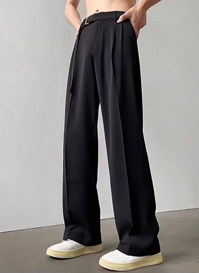 يونيكي Black Cotton Cropped Solid Trousers