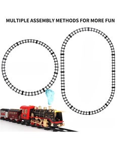 Generic Train Set - Electric Remote Control Train Toy for Kids with Steam Locomotive Engine, Carriage, Cargo Car and Tracks, Battery Powered Toy Train with , Light & Sounds ( 21  pcs )  - Image 5