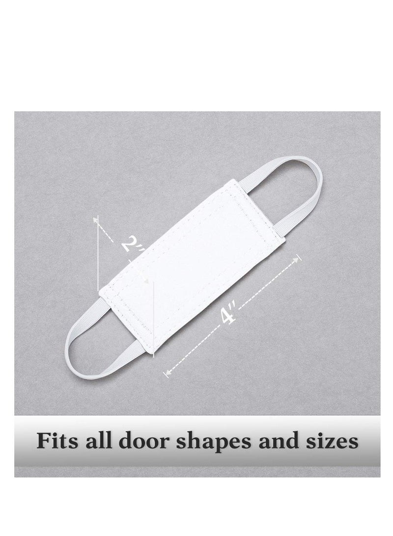 SYOSI Strong Elastic Straps Door Covers For Universal Fits, Standard Size, Pure White, 3 Pieces, 4 W X 2 L Inches - Image 2