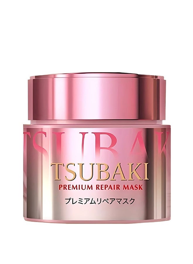 تسوكابي قناع إصلاح TSUBAKI Premium - قناع شعر الكاميليا الياباني للشعر المتضرر - العناية المكثفة والإصلاح - 180 غرام جرة - Image 1