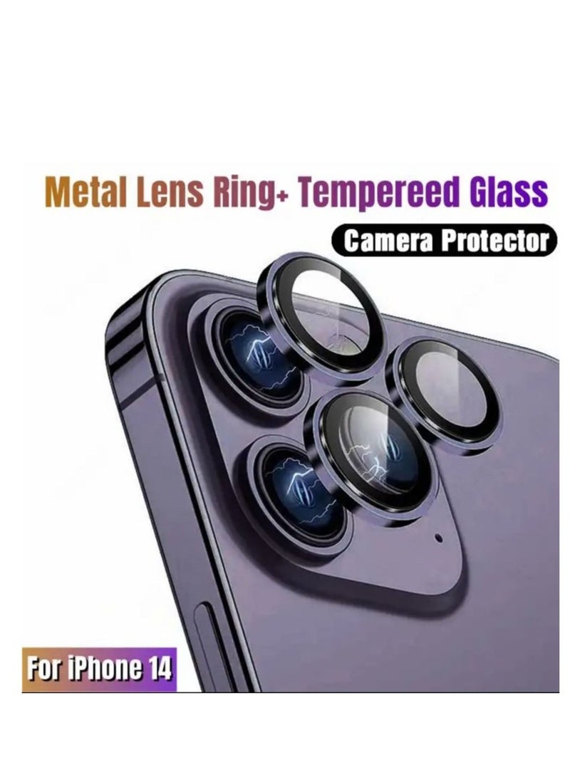Anti-scratch Tempered Glass Camera Cover For iPhone14 Pro / 14 Pro Max Deep Purple  - Image 5