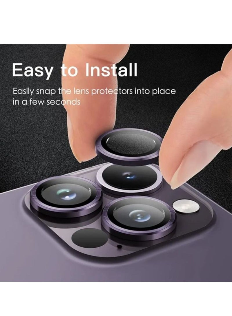 Anti-scratch Tempered Glass Camera Cover For iPhone14 Pro / 14 Pro Max Deep Purple  - Image 3