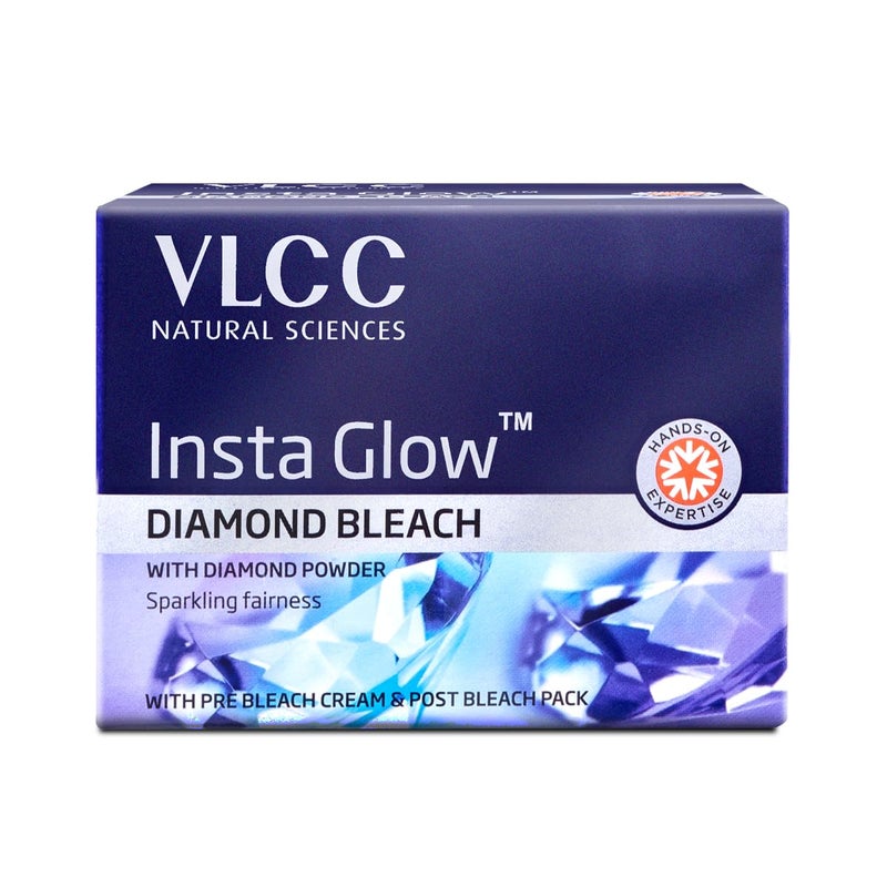 VLCC Insta Glow Diamond Bleach 402g With Diamond Powder For Sparkling Fairness Skin Brightening Bleach Minimizes Dark Spots Reduces Facial Hair Visibility - Image 1