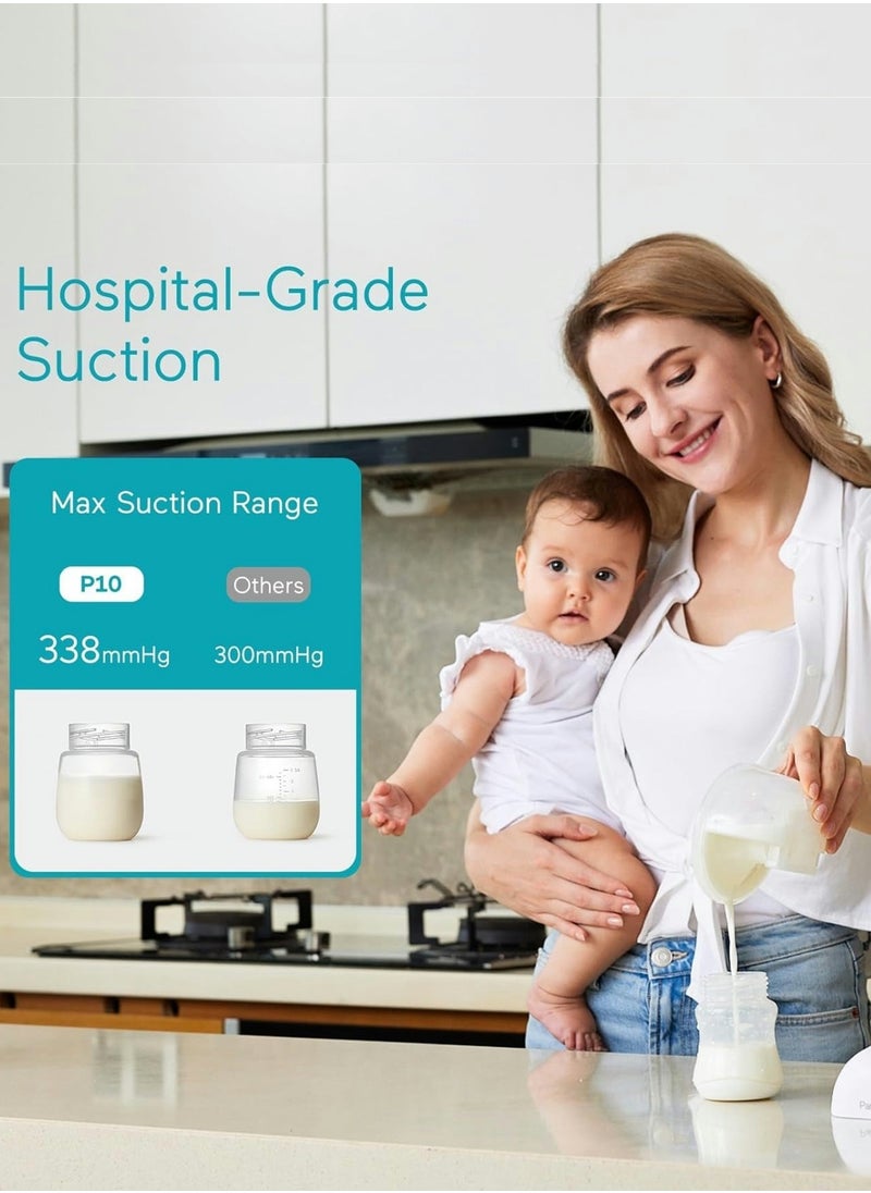 Paruu Hands Free Breast Pump, Double Wearable Electric Breast Pump with 4 Sizes Flange 4 Modes & 9 Levels  - Image 4