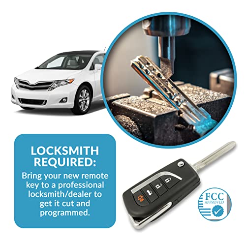 Keyless2Go Replacement for 4 Button Remote Flip Key Toyota GQ4-29T G Chip 89070-02620 - Image 5