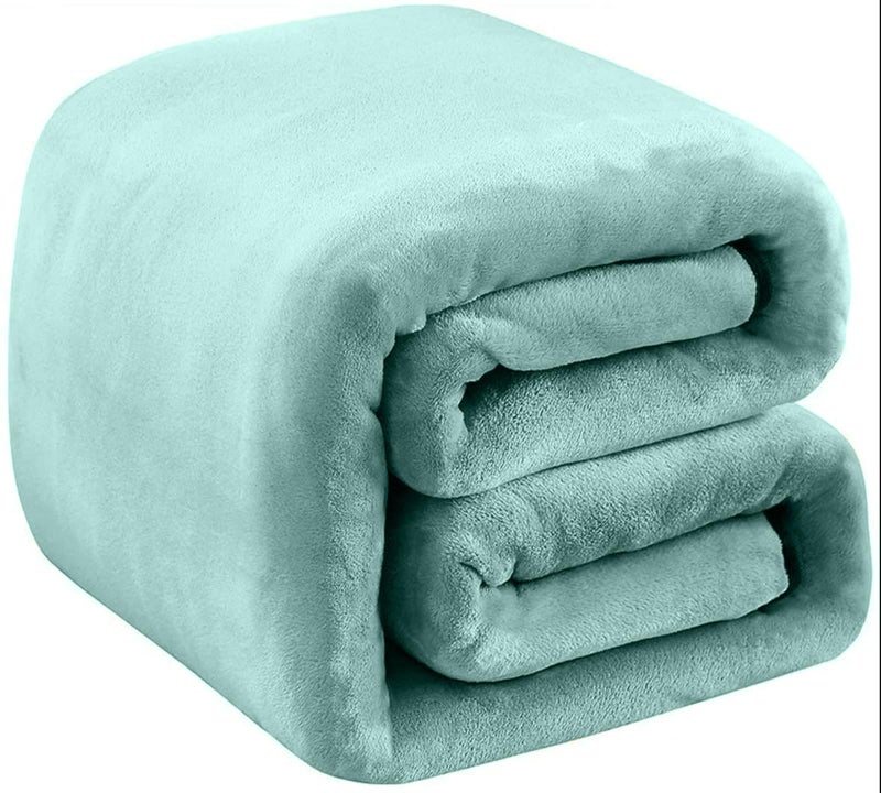 Richave Fleece Blankets for All Season - Premium Lightweight Anti-Static Throw for Travel Size Bed Extra Soft Brush Fabric Warm Sofa Thermal Blanket 51"" x 60""(Sage Green) - Image 3