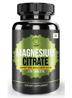 noble nature Noble Nature Magnesium Citrate - 120 Tablets - Supports Bone, Muscle and Nerve Health  - Image 1