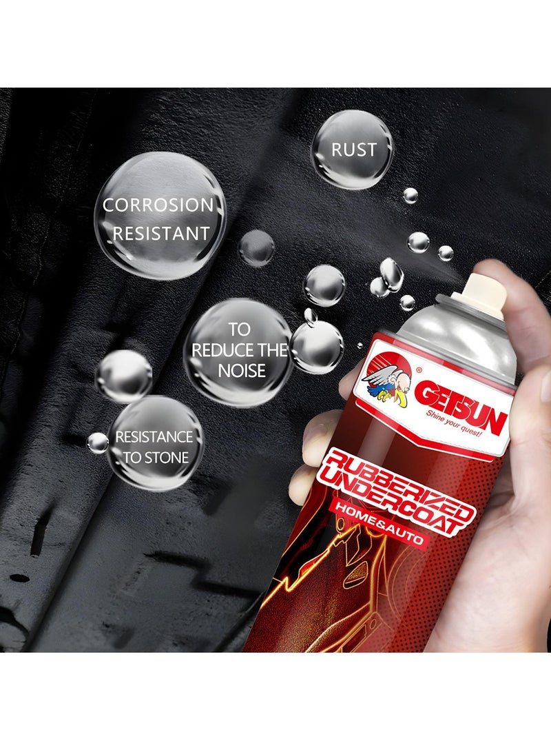 GETSUN Car Care Rust Anti Corrosion Protection Rubberized Undercoat Spray 650ml G-2015A - Image 3