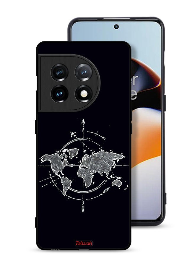 Tolwak OnePlus 11 5G Protective Case Cover Compass Art - Image 1