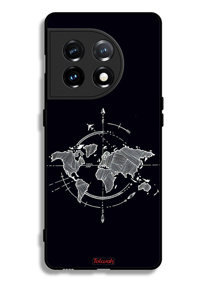 Tolwak OnePlus 11 5G Protective Case Cover Compass Art - Image 2