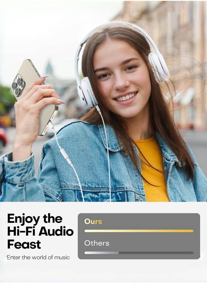 تشو داي محول USB-C إلى 3.5 مم - صوت لا فقداني بدقة 32bit/384kHz، متوافق مع آيفون 15/16 وجلاكسي S24/S23 والأجهزة اللوحية  - Image 3