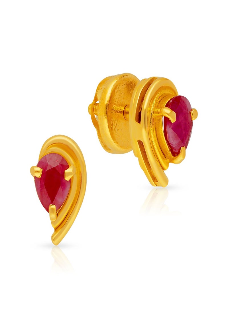 Malabar Gold and Diamonds 22 Carat 916 Purity Precia Gemstone Earrings PRGGEN058ER5Y  - Image 1