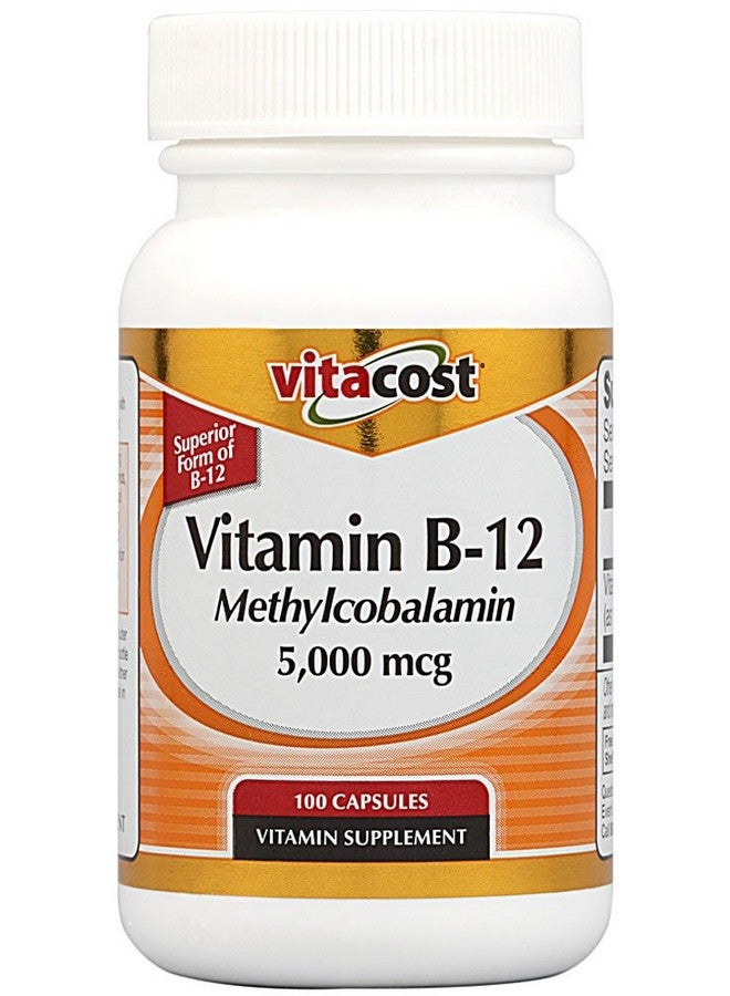 Vitacost Brand Vitacost Vitamin B-12 Methylcobalamin - 5000 mcg - 100 Capsules