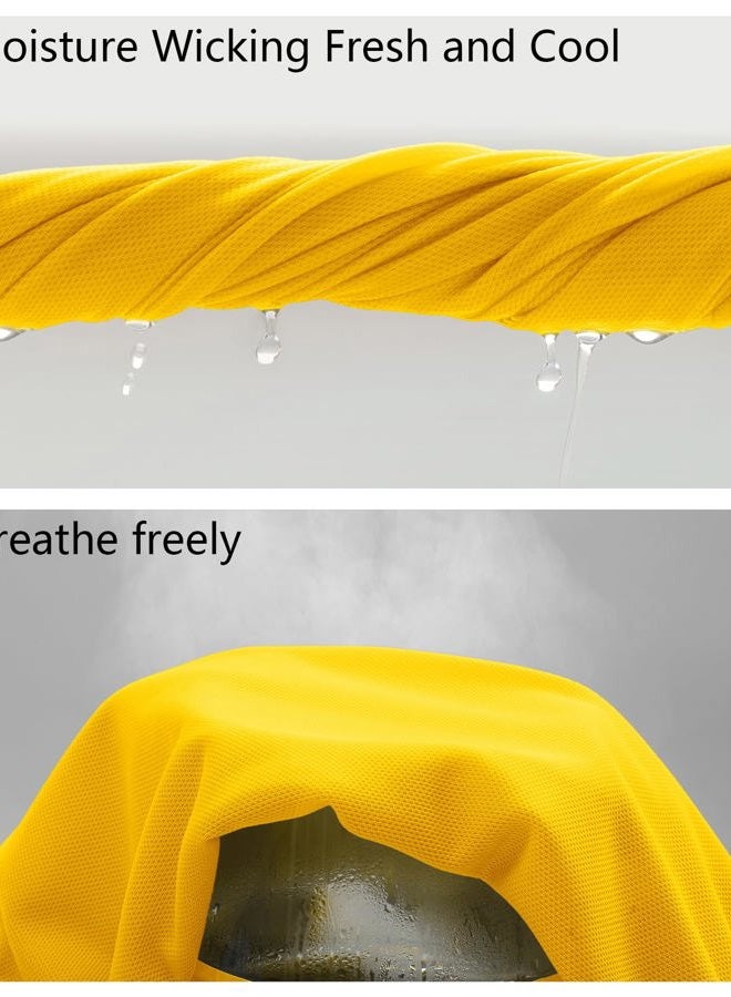 SCODI Polo Shirts for Men Casual Short Sleeve Golf Polo Athletic Daily Collared Shirt Tennis T-Shirt, 012-yellow, M - Image 4