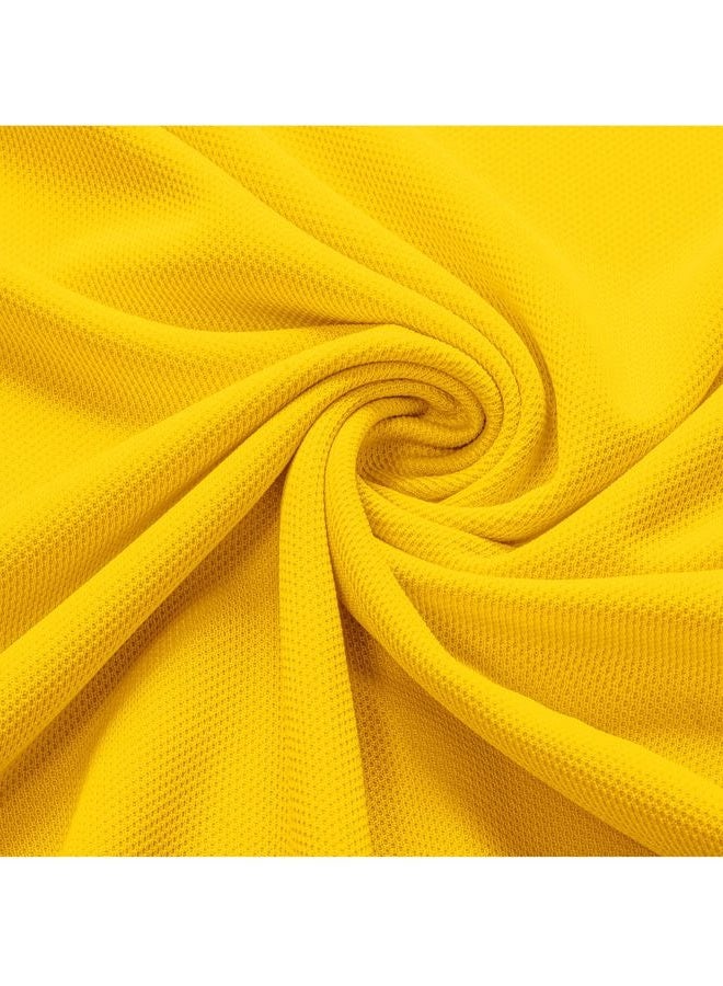 SCODI Polo Shirts for Men Casual Short Sleeve Golf Polo Athletic Daily Collared Shirt Tennis T-Shirt, 012-yellow, M - Image 5