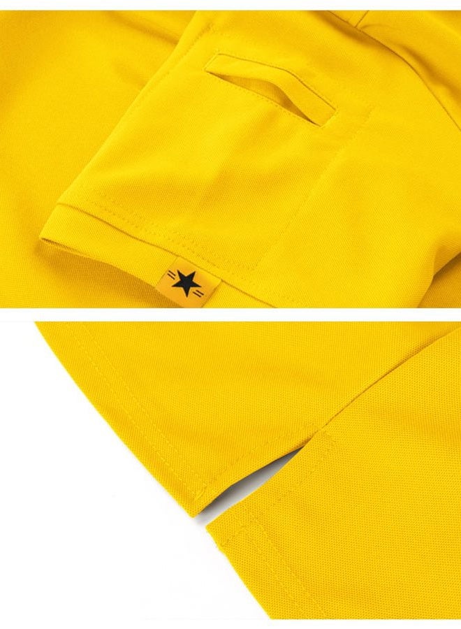 SCODI Polo Shirts for Men Casual Short Sleeve Golf Polo Athletic Daily Collared Shirt Tennis T-Shirt, 012-yellow, M - Image 2