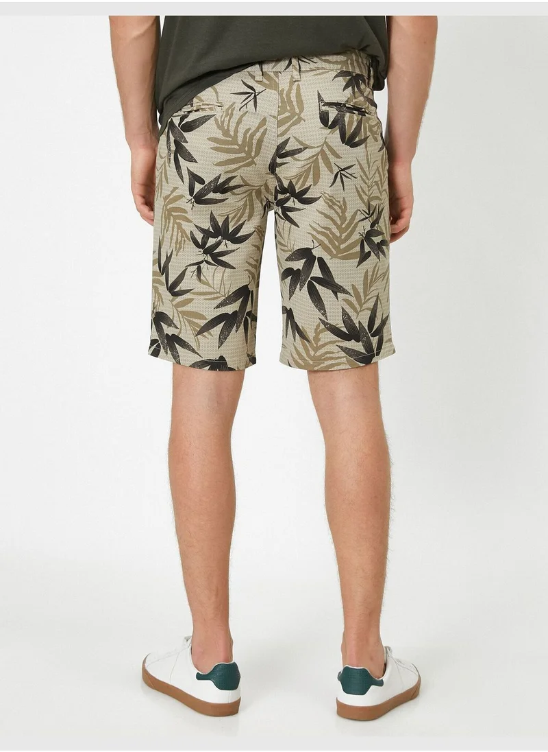 KOTON Floral Printed Pocketed Shorts