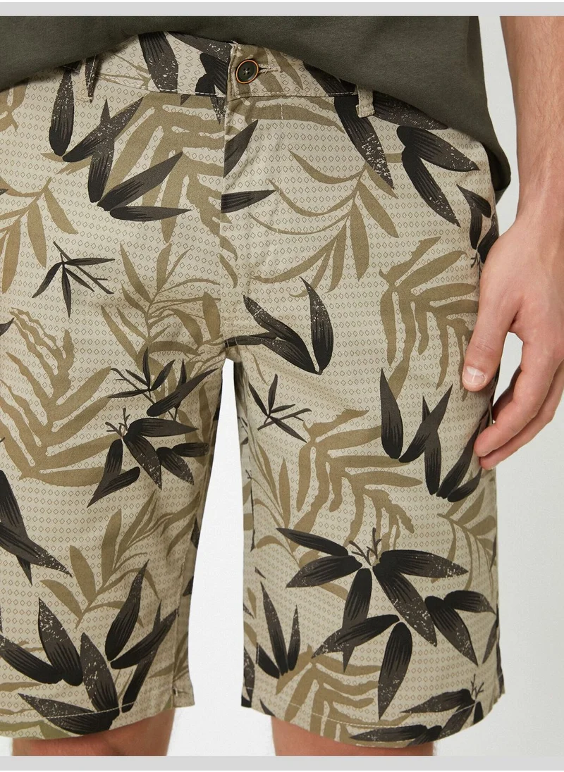 KOTON Floral Printed Pocketed Shorts