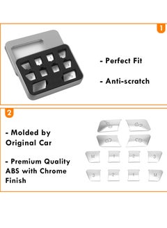 KASTWAVE W204 Chrome Lock Unlock Button Stickers Seat Memory Door Switch Trim Cover Interior Decoration for Mercedes Benz GLK ML GL A B C E C117 GLA CLA CLS W218 X156 GLE GL GLS  - Image 5
