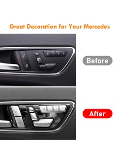 KASTWAVE W204 Chrome Lock Unlock Button Stickers Seat Memory Door Switch Trim Cover Interior Decoration for Mercedes Benz GLK ML GL A B C E C117 GLA CLA CLS W218 X156 GLE GL GLS  - Image 3