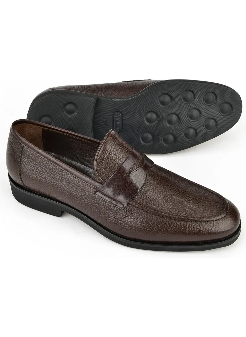 زيا , Men's Genuine Leather Shoes 141145Z315 Brown