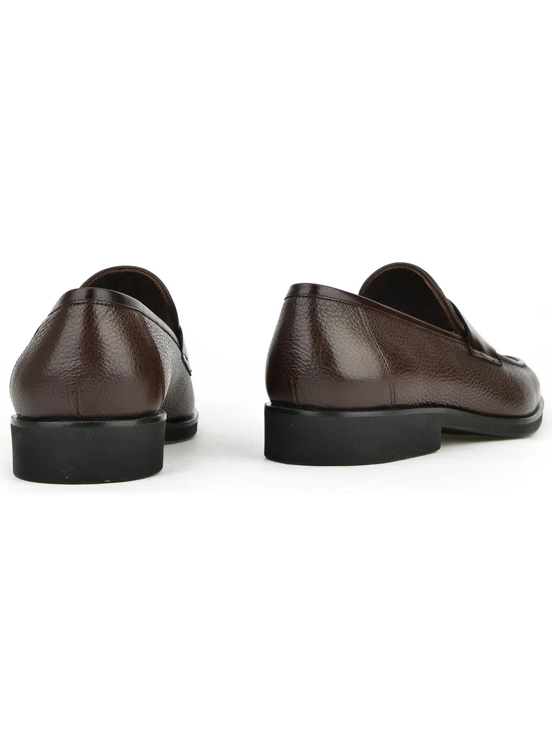 زيا , Men's Genuine Leather Shoes 141145Z315 Brown
