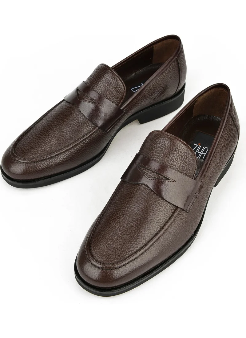زيا , Men's Genuine Leather Shoes 141145Z315 Brown