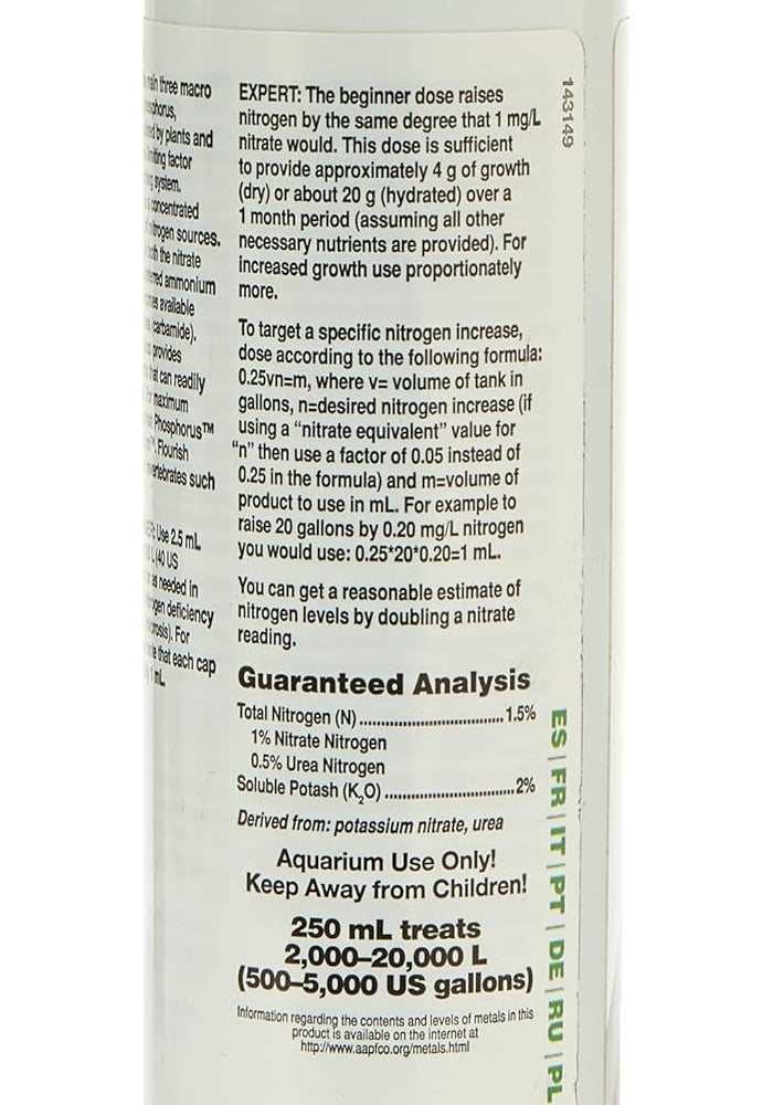 Seachem Flourish Nitrogen Supplement for Planted Aquariums, 250 mL - Image 3