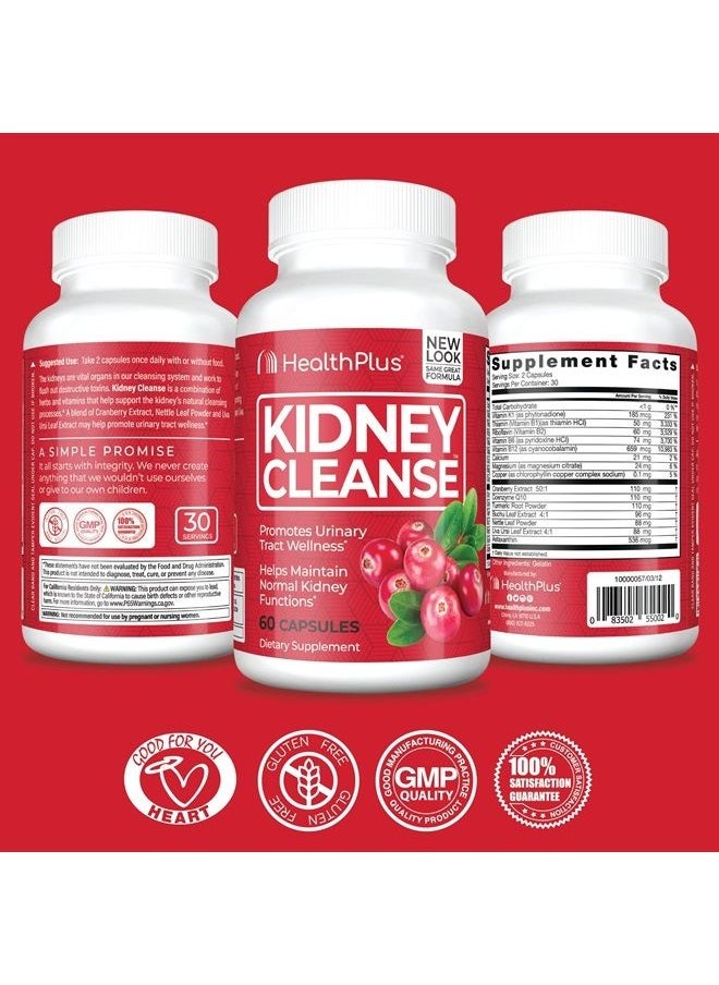 Health Plus Kidney Cleanse, 60 Capsules, 30 Servings  - Image 2