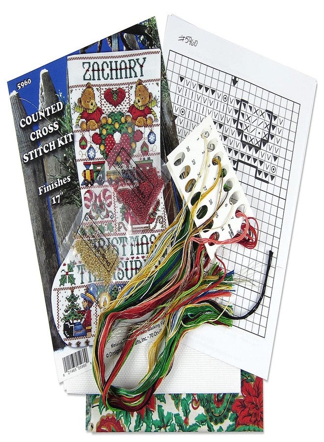 Tobin Christmas Treasures Counted Cross Stitch Stocking Kit - Image 3