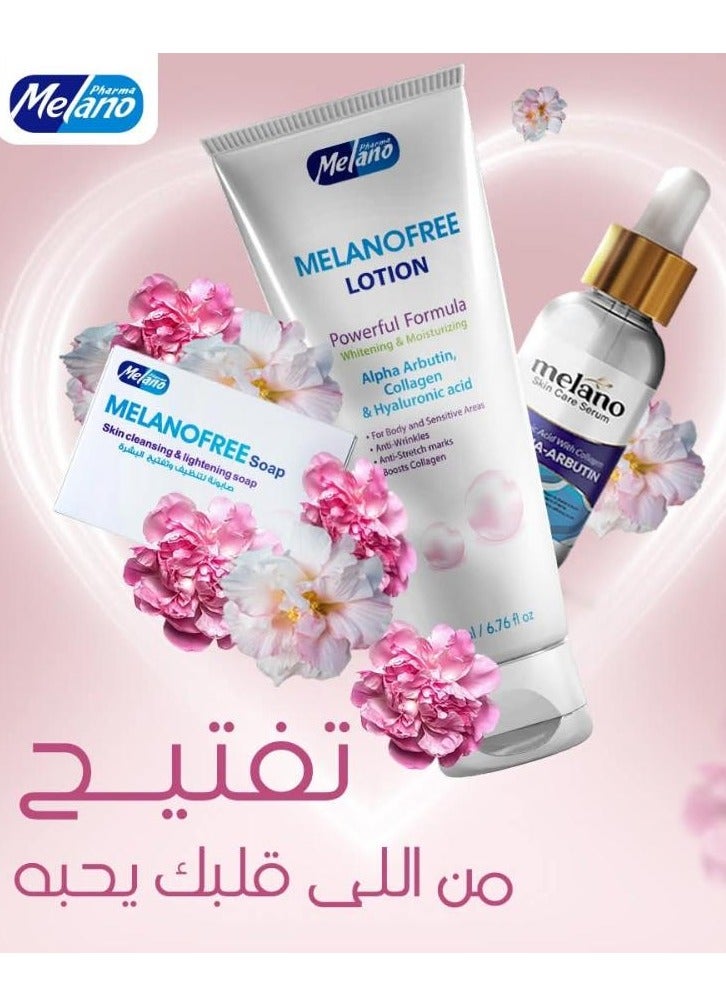 The Most Powerful Melanofree Lightening Melanofree Lotion + Soap + Serum Set 3 pcs