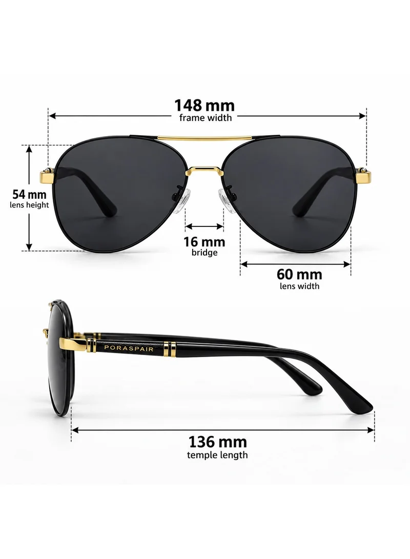 Thugfit AceForge Men's Aviator Polarized Sunglasses with UV400 Protection