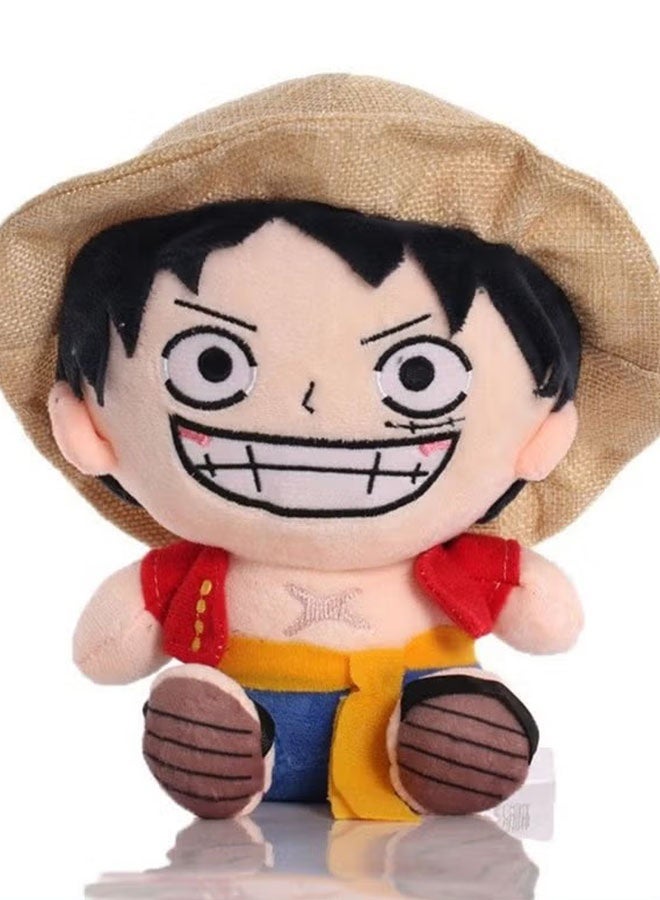 Halamodo قطعة واحدة 20 سم Q نسخة مونكي D. Luffy لعبة بلاش، رائعة هدية عيد الميلاد وديكر لغرفة النوم، غرفة المعيشة، المكتب، و مكتب ممتاز الضغط -الإعفاء دمية - Image 1
