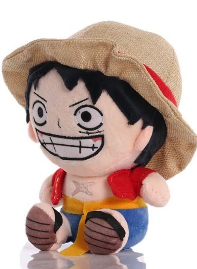Halamodo قطعة واحدة 20 سم Q نسخة مونكي D. Luffy لعبة بلاش، رائعة هدية عيد الميلاد وديكر لغرفة النوم، غرفة المعيشة، المكتب، و مكتب ممتاز الضغط -الإعفاء دمية - Image 2