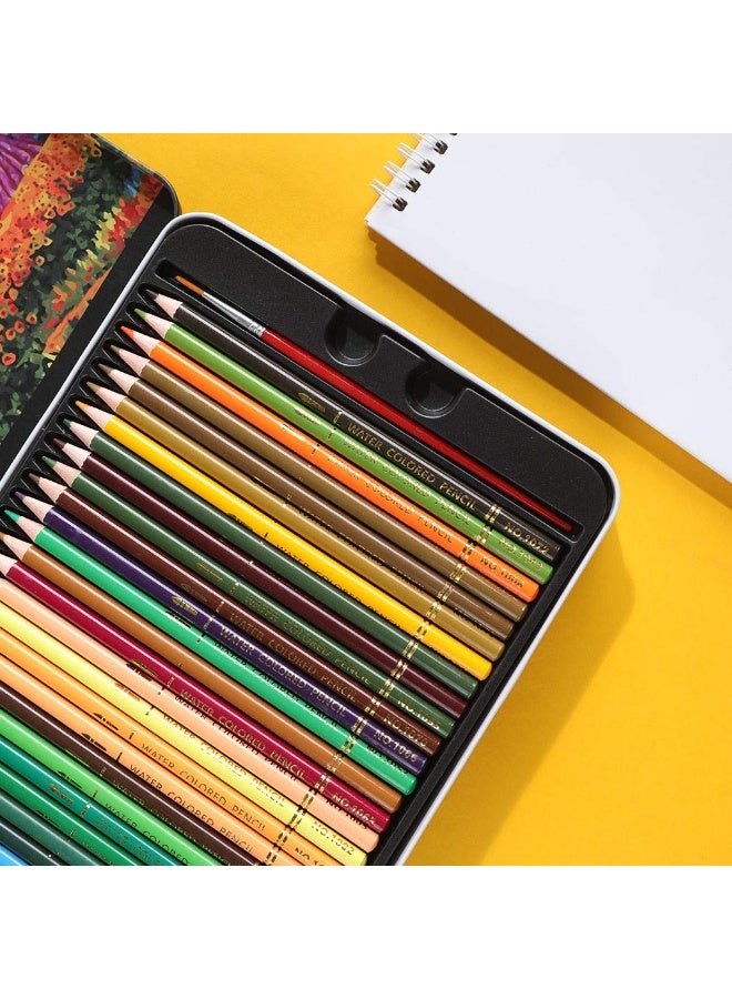Tasteful Professional Water-Soluble Colored Pencils Set in Metal Tin - Non-Toxic Art Supplies for Artists, Designers & Sketching - 120 Colors - Image 4