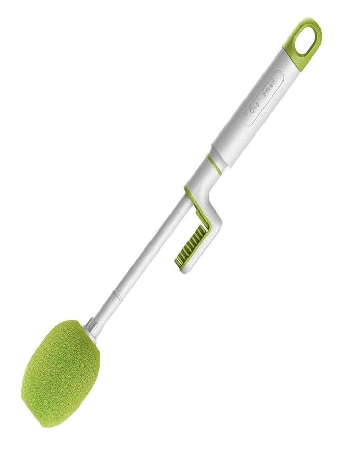 not available 3 in 1 Multipurpose Bottle Cleaner Brush Tools Long Handle Silicone Cleaner Brushes| Bottle Cup Cleaning Brush Set | Thermos Lid Cup Cleaner for Bottle, Tumbler, Glass Vase (Random Color, 33 cm) - Image 1
