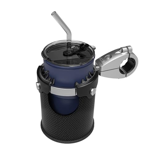 LEXIN LX-C3 Motorcycle Cup Holder with 360°swivel ball-Mount, Large Boat Drink Holder with Basket, Metal Handlebar Mount for Motorcycle Passenger/ATV/Scotter/Harley, Fits Handlebar 7/8'' to 1 1/4'' - Image 1