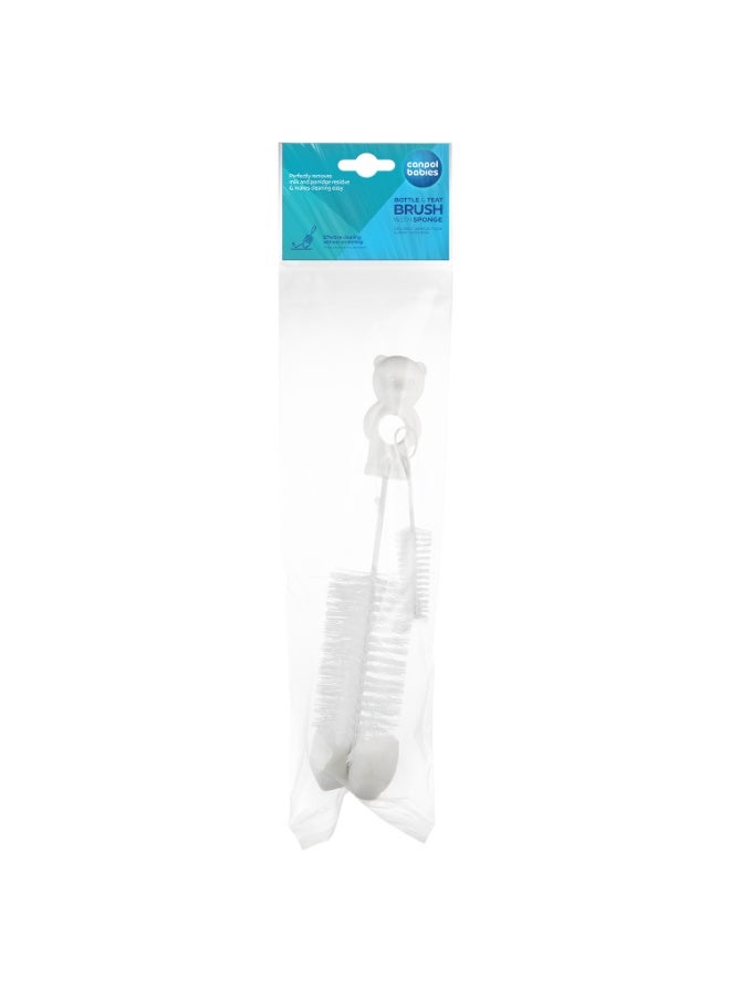 Canpol babies Bottle and teat brush set with sponge - Image 2