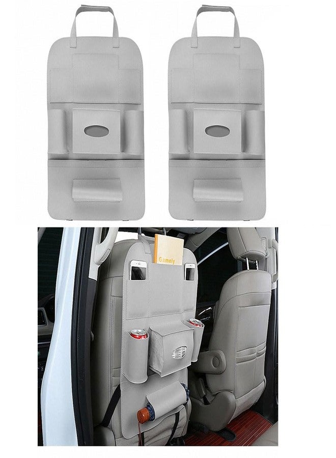 Oshotto Car Backseat Storage Organizer Phone Holder,Multi-Pocket for Bottles, Tissue Boxes,Kids Toy Storage and Great Travel Accessory Compatible with Maruti Suzuki S-Cross (Set of 2) - Dark Grey - Image 1