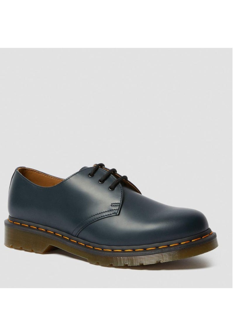 Loquat Men's And Women's Leather Shoes Korean Fashion Couple Shoes Casual Cargo Shoes Blue 