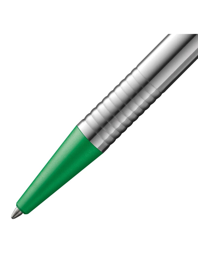 LAMY قلم حبر جاف ثلاثي الأبعاد بشعار من الفولاذ المقاوم للصدأ وباريل أخضر وحبر أسود - Image 2