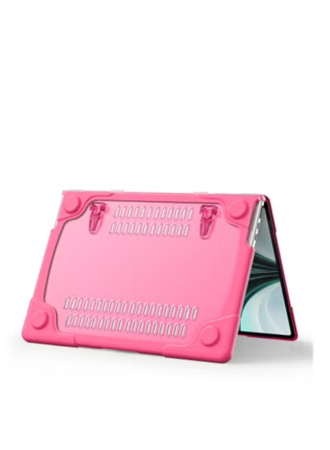 GULFLINK Hard Shell Case Cover with Kickstand Shockproof Function for MacBook Air 2022 (A2681) 13.6inch Rose red - Image 2