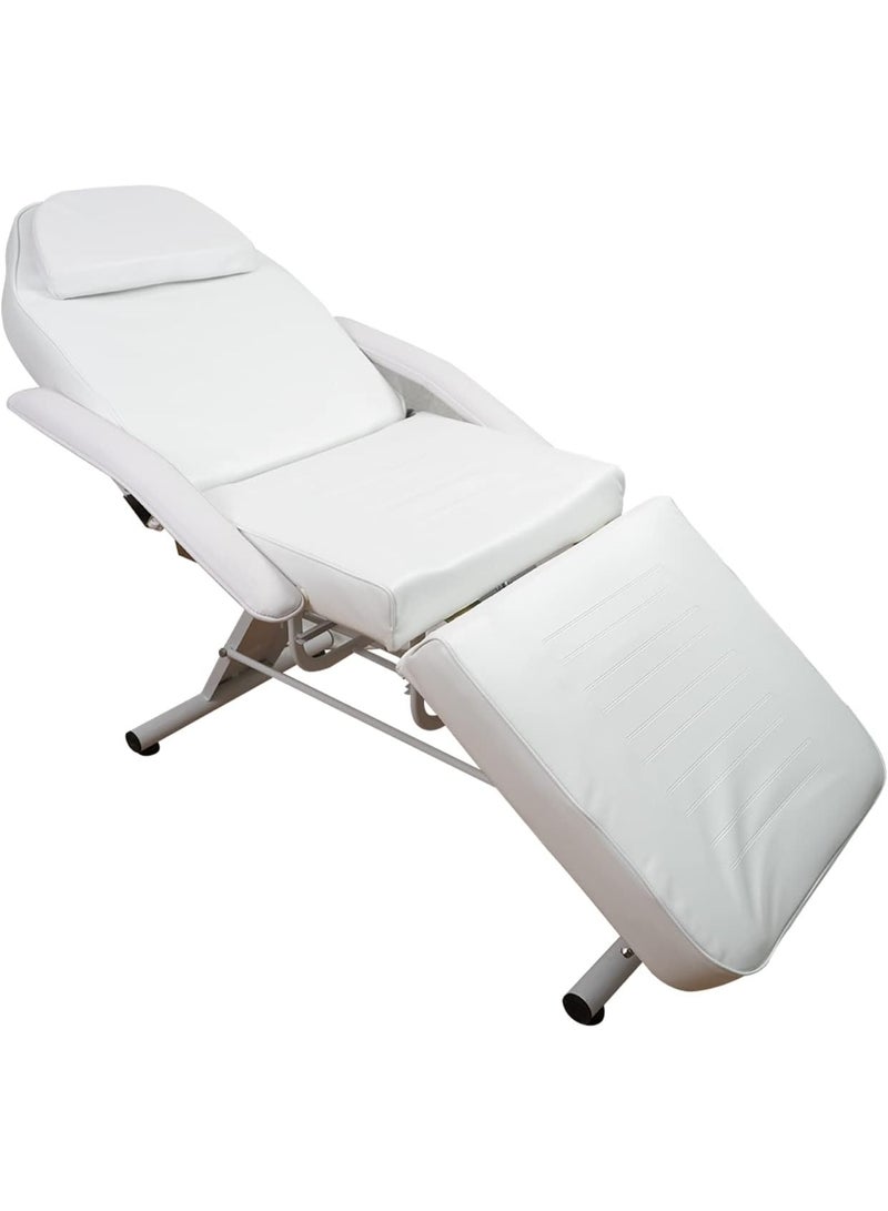 Meishida Facial Chair SPA Chair Massage Bed Lash Bed for Eyelash Extensions Massage Table with Trays - White  - Image 1