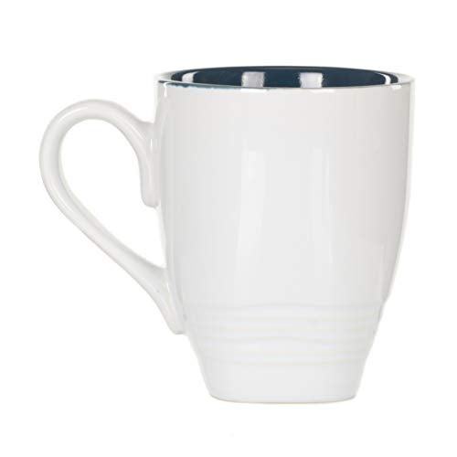 DEMDACO Dean Crouser Bluebird Watercolor Blue On White 16 Ounce Glossy Stoneware Mug With Handle - Image 3